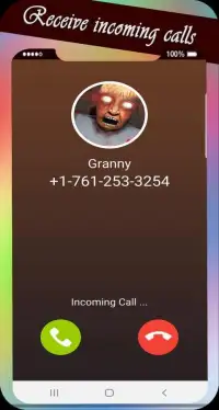 video call and chat simulation with granny's Screen Shot 2