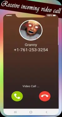 video call and chat simulation with granny's Screen Shot 0