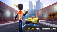 Stickman Gangster Thug City Crime Screen Shot 2