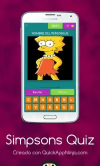 Simpsons Quiz Screen Shot 1