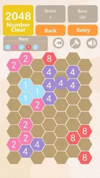 Number Clear - 2048 hexagon merge puzzle game Screen Shot 4