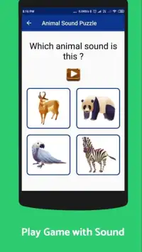 Animal Sounds and Puzzles Screen Shot 1
