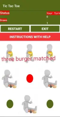 Tic Tac Toe - Win Pizza Challenge4u AI Joke App Screen Shot 1