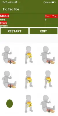 Tic Tac Toe - Win Pizza Challenge4u AI Joke App Screen Shot 3