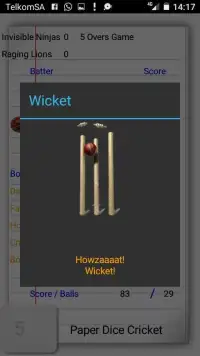Paper Dice Cricket Clicker Game Screen Shot 0