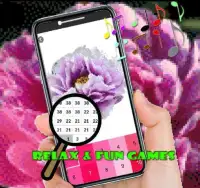 Peony Flowers Color By Number-Pixel Art Screen Shot 1