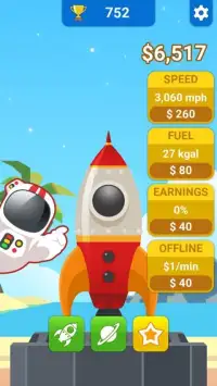 Idle Rocket Sky : Tap Tap Jump Screen Shot 3