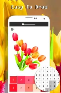 Tulip Flower Color By Number - Pixel Art Screen Shot 1