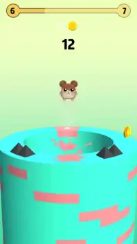 Hamster Rescue - Cute Hamster Drop Helix 3D Games Screen Shot 2
