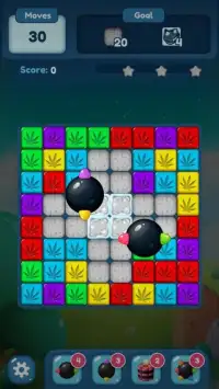 Weed cube blast 420 Marijuana match 2 puzzle game Screen Shot 1