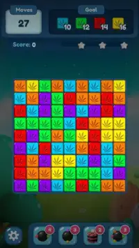 Weed cube blast 420 Marijuana match 2 puzzle game Screen Shot 0