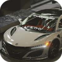 Driving Acura NSX Racing Simulator