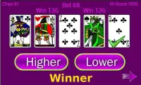 Higher or Lower card game Screen Shot 1