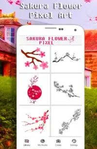 Sakura Flower Color By Number - Pixel Art Screen Shot 6