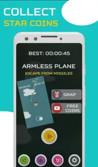 Armless Plane : Escape From Missiles Screen Shot 3