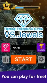 Fighting! Falling block puzzle VS.Jewels Screen Shot 1