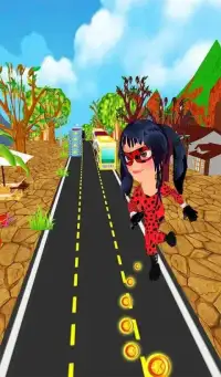 Subway Lady Bug Run Free Game Screen Shot 4