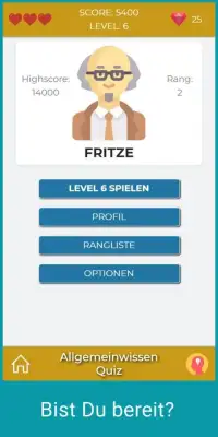 Allgemeinwissen Quiz App - kostenloses Quizspiel Screen Shot 13