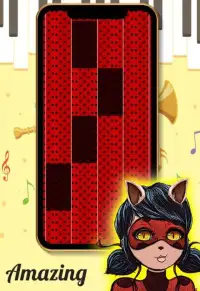 Cat Ladybug Red Piano Tiles Screen Shot 1