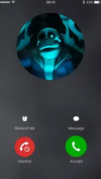 Scary sans under-tale fake call Screen Shot 1