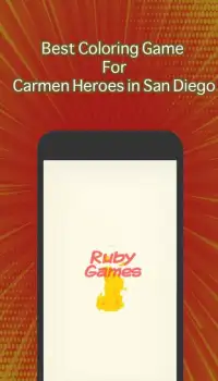 Best Coloring Game: Carmen Heroes in San Diego Screen Shot 1