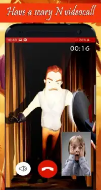 video call and chat simulator with scary neighbor Screen Shot 2