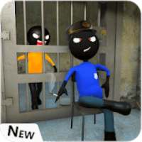 Green Stickman Prison Escape - Stickman Jail Game