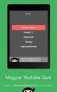 Magyar Youtube Quiz - Kvíz Screen Shot 0