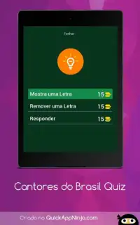 Cantores do Brasil Quiz Screen Shot 1