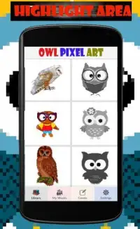 Owl Color By Number - Pixel Art Screen Shot 4