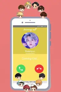 Exo Fake Video Call: Call With Exo Idol kpop Prank Screen Shot 1