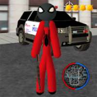 Stickman Spider Rope Hero : Crime City Simulator