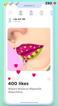 Lip Art !! 3D Screen Shot 5