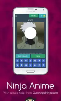 Ninja Anime: Guess the Characters Quiz Free Game Screen Shot 2