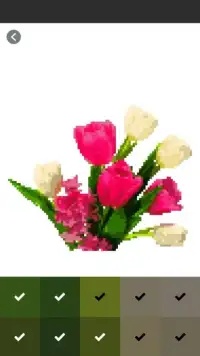 Tulip Flower Pixel Art Coloring By Number Screen Shot 3