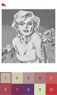 Marilyn Monroe Color by Number - Pixel Art Game Screen Shot 3