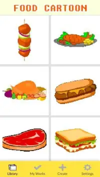 Food Cartoon Coloring By Number - Pixel Art Screen Shot 6
