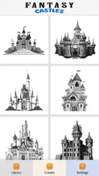 Fantasy Castles Color by Number - Pixel Art Game Screen Shot 1