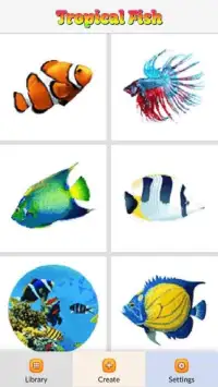 Tropical Fish Color by Number - Pixel Art Game Screen Shot 0
