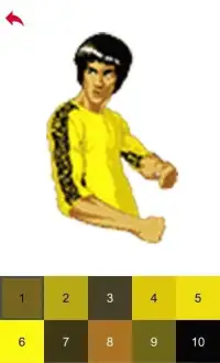 Bruce Lee Color by Number - Pixel Art Game Screen Shot 2