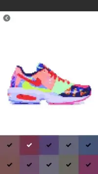 Cool Sneaker Shoes Coloring Book - Color By Number Screen Shot 1