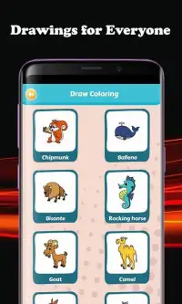 Drawing and Coloring App Screen Shot 1