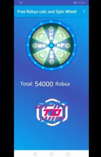 Free Robux calc and Spin Wheel Screen Shot 2
