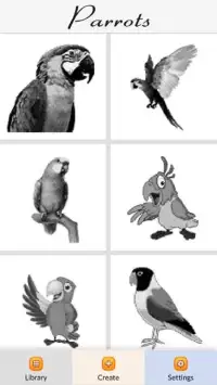 Parrots Color by Number - Pixel Art Game Screen Shot 1