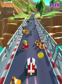 Blocky Racer - Endless Racing Screen Shot 8
