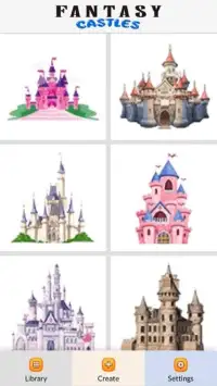 Fantasy Castles Color by Number - Pixel Art Game Screen Shot 0