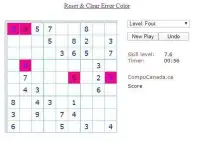 CompuCanada SUDOKU Screen Shot 1