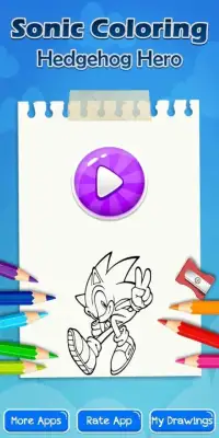 son ick coloring shadow hedgehogs game Screen Shot 15