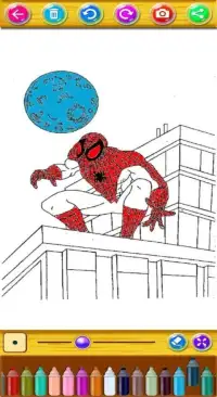 Coloring Hero Spider Super Screen Shot 4