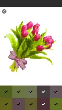 Tulip Flower Pixel Art Coloring By Number Screen Shot 2